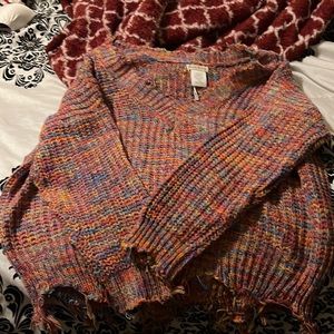 Main strip small cropped sweater!